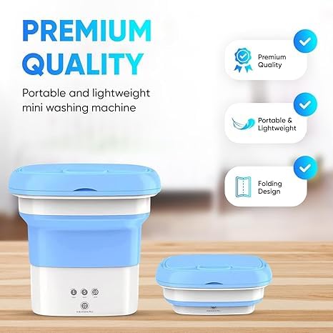 Powerful Mini Foldable Washing Machine with dryer, Huge Capacity