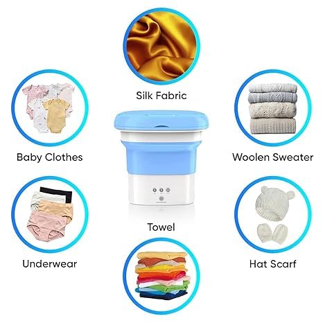 Powerful Mini Foldable Washing Machine with dryer, Huge Capacity