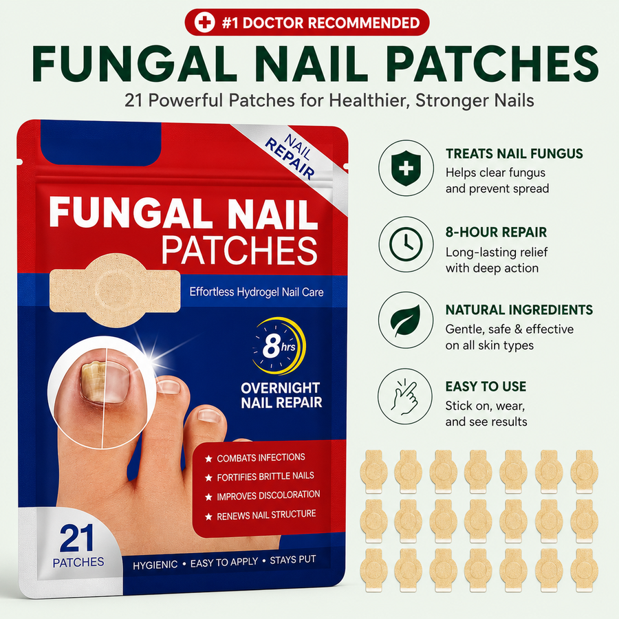 Nail Repair Patches 21 Pieces Extra Strong 8 Hour Formula for Fungus, Ingrown & Damaged Nails
