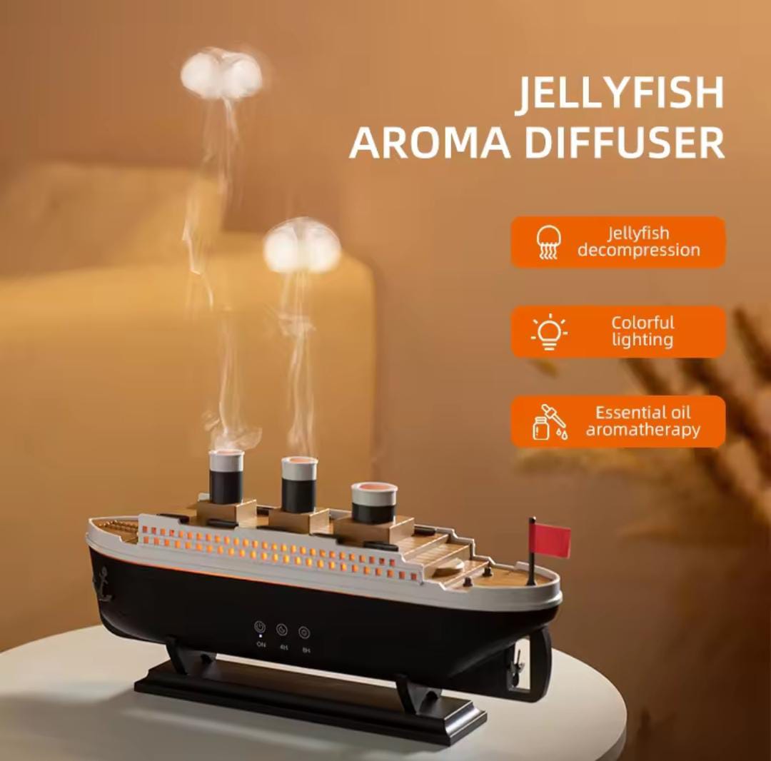 Luxury Yacht Aroma Diffuser & Humidifier with LED Lights