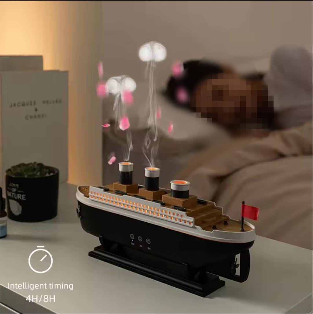 Luxury Yacht Aroma Diffuser & Humidifier with LED Lights