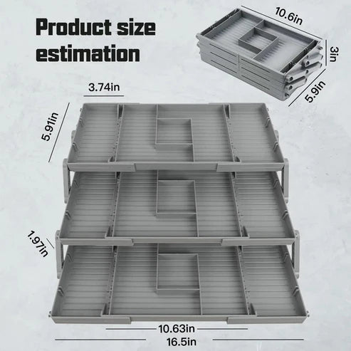 3 Tier Collapsible Jewellery Organizer