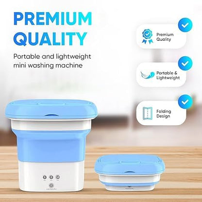 Powerful Mini Foldable Washing Machine with dryer, Huge Capacity