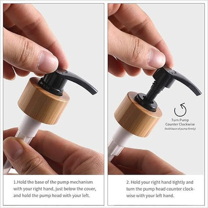 Glass Liquid Dispenser Bottle With Wooden Tray