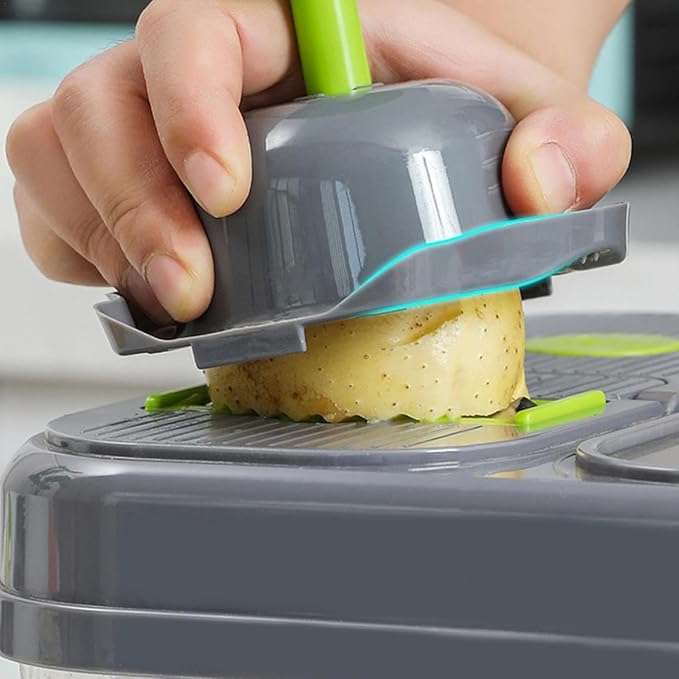 28-Pcs Vegetables Cutter & Slicer with Cutting Board and Storage Drawers