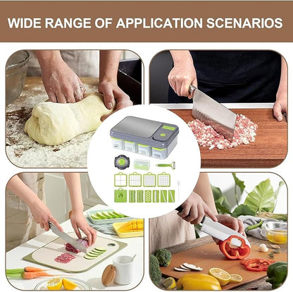 28-Pcs Vegetables Cutter & Slicer with Cutting Board and Storage Drawers