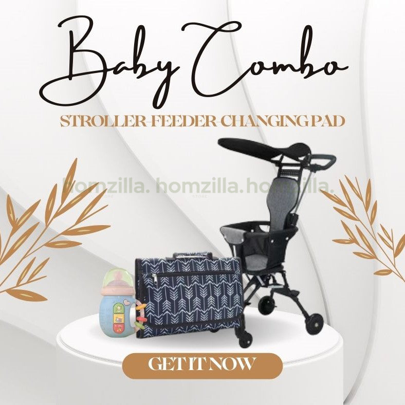 Baby Combo - Foldable Stroller with Feeder and Diaper Changing Pad