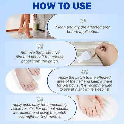 Nail Repair Patches,21 Pieces Extra Strong 8-Hour Repair Pads for Toenail Fungus, Ingrown Nail Relief Damaged Nail Recovery