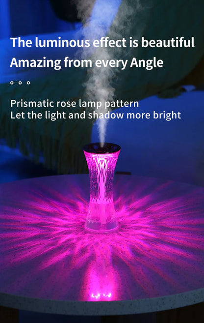 Hot Replica Glass Design Touch Ambient Light Air Humidifier Night Light