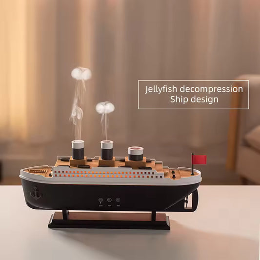Luxury Yacht Aroma Diffuser & Humidifier with LED Lights