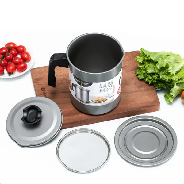 Stainless Steel Oil Filter Pot Storage Oil Tank Large Capacity
