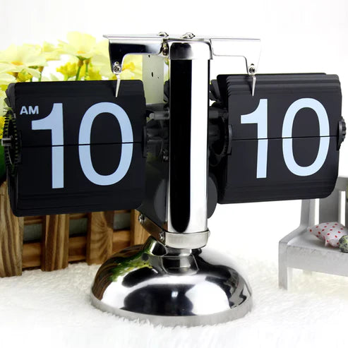 Vintage Flip Desk Mechanical Retro Flip Clock - Perfect For Personal Use