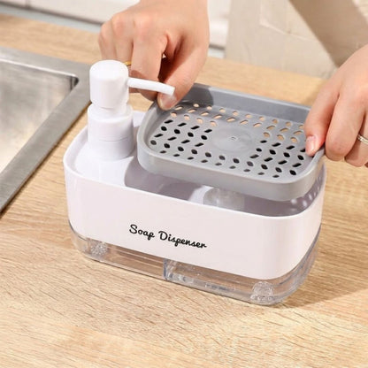 Soap & Detergent Dispenser 2 in 1 with Sponge Holder