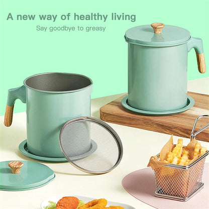 1.4 Litter Stainless Steel Kitchen Oil Filter Pot