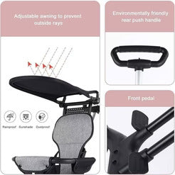 Baby Combo - Foldable Stroller with Feeder and Diaper Changing Pad